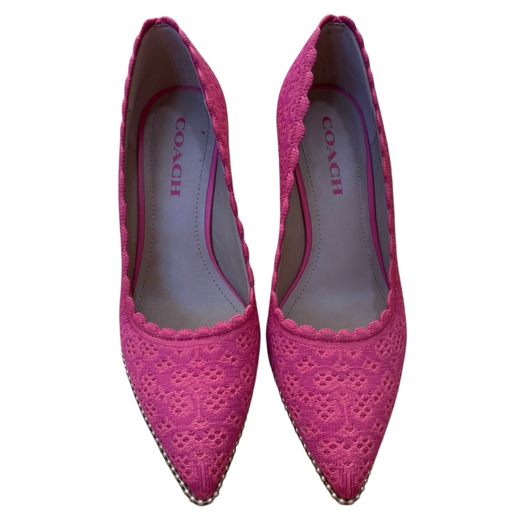 Coach Waverly Pink and Orange Stiletto Heels - Picture 2 of 8
